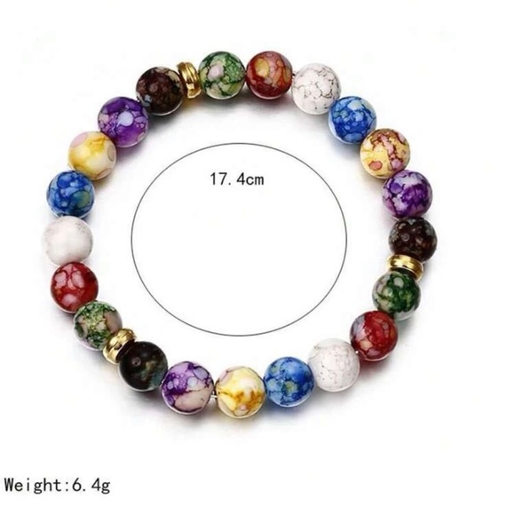 Colorful Energy Balance Bead & Stone Beaded Bracelet For Women *NEW* - Picture 2 of 4